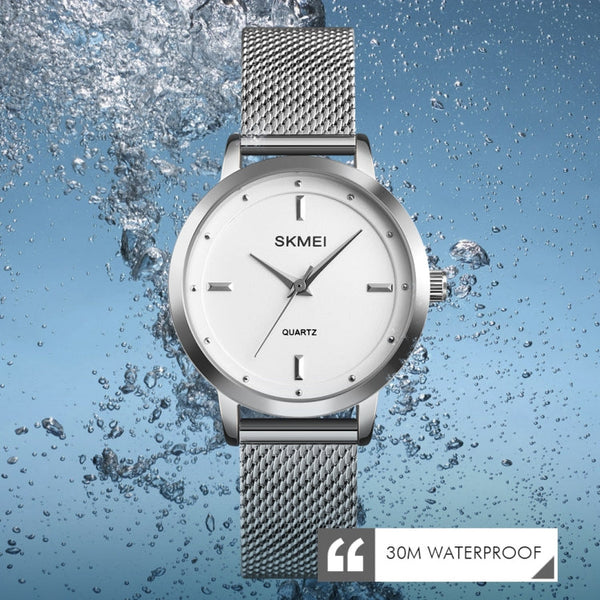 SKMEI 1528 Simple Fashion Lady Watch Casual Netting Scale