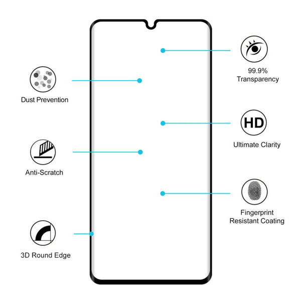 For XIAOMI MI CC9 Pro / MI Note 10 Global ENKAY Hat-Prince 0.26mm 9H 3D Explosion-proof Full Screen Curved Heat Bending Tempered Glass Film
