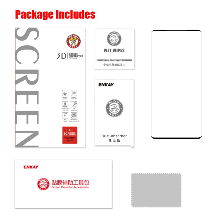 ENKAY Hat-Prince 0.26mm 9H 3D Explosion-proof Full Screen Curved Heat Bending Tempered Glass Film