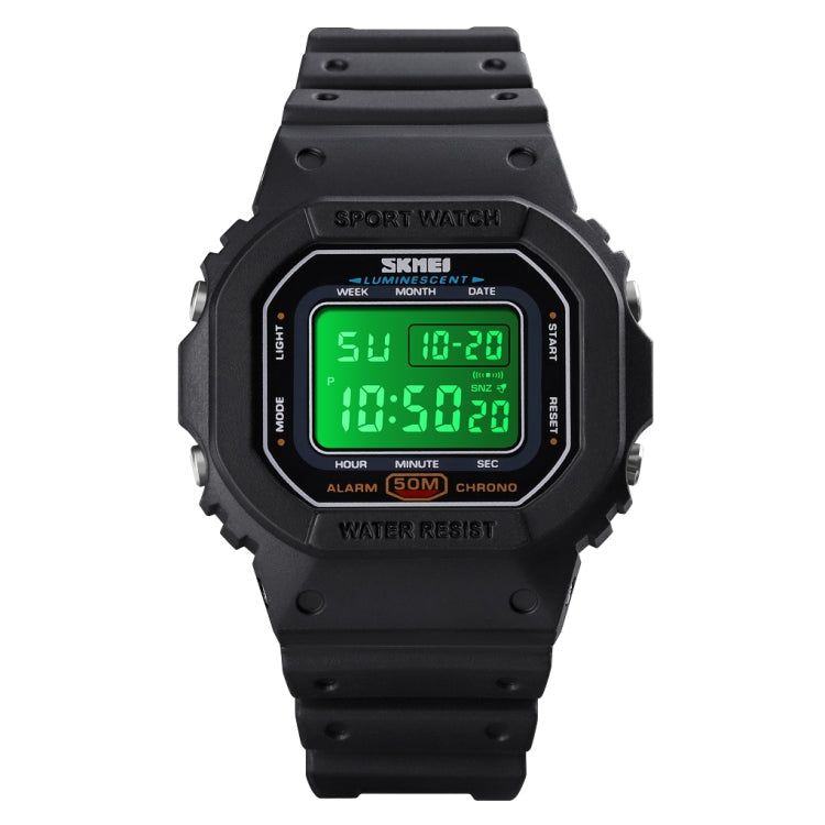 Skmei 1608 Multi-Function Student Electronic Watch Waterproof Timing Silicone Sports Watch