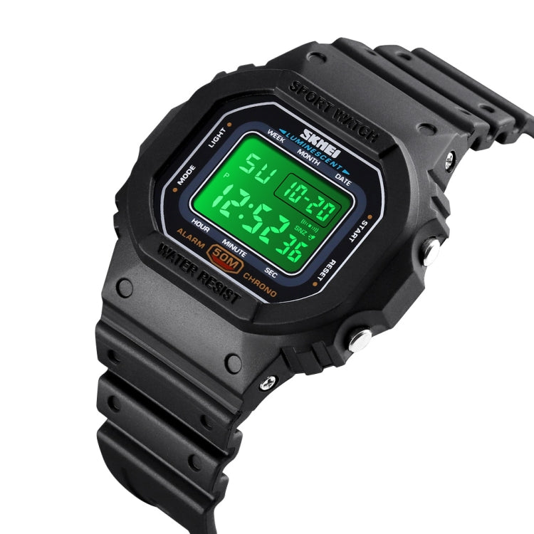 Skmei 1608 Multi-Function Student Electronic Watch Waterproof Timing Silicone Sports Watch