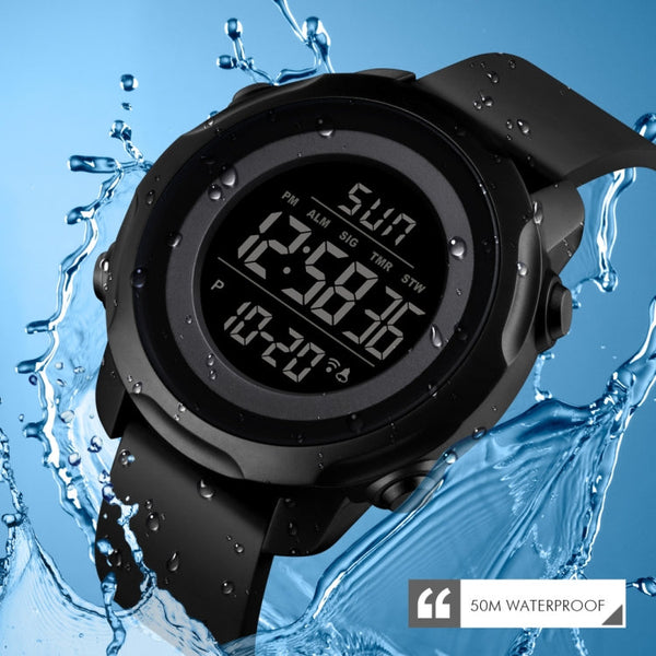 Skmei 1540 Fashion Outdoor Sports Large Dial Student Watch Multi Function Waterproof Mens Electronic Watch