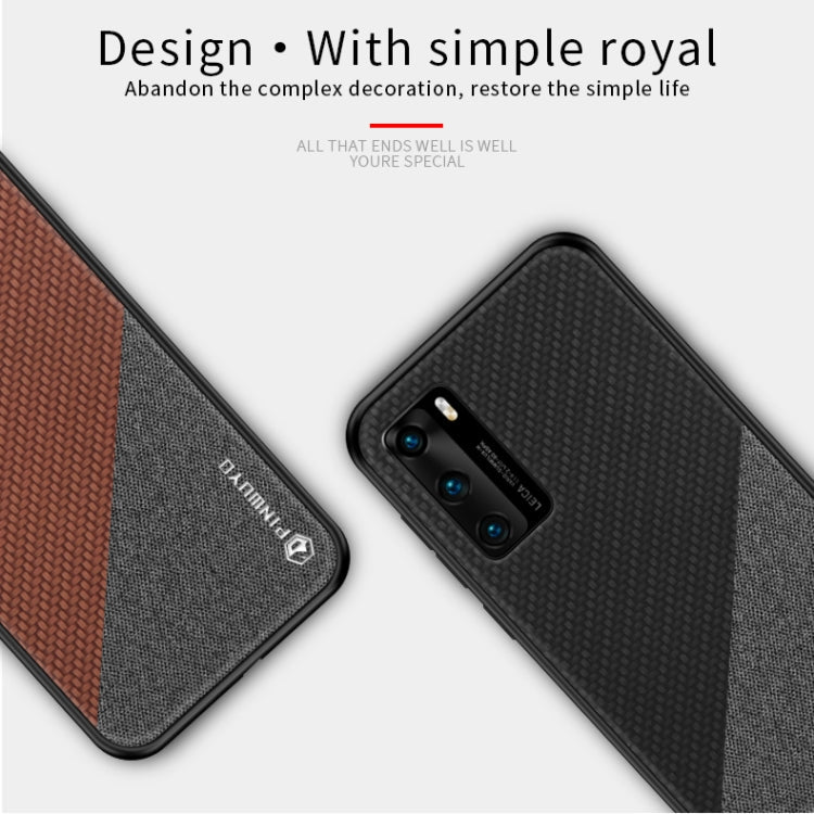 PINWUYO Rong Series  Shockproof PC + TPU+ Chemical Fiber Cloth Protective Cover, For Huawei P40, For Huawei P40 pro / P40pro+, For Galaxy A01, For Galaxy?A21