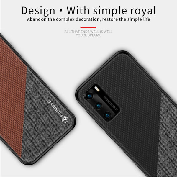 PINWUYO Rong Series  Shockproof PC + TPU+ Chemical Fiber Cloth Protective Cover, For Huawei P40, For Huawei P40 pro / P40pro+, For Galaxy A01, For Galaxy?A21