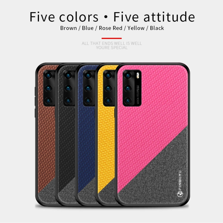 PINWUYO Rong Series  Shockproof PC + TPU+ Chemical Fiber Cloth Protective Cover, For Huawei P40, For Huawei P40 pro / P40pro+, For Galaxy A01, For Galaxy?A21