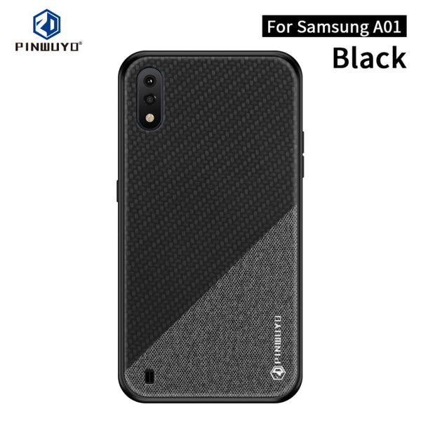 PINWUYO Rong Series  Shockproof PC + TPU+ Chemical Fiber Cloth Protective Cover, For Huawei P40, For Huawei P40 pro / P40pro+, For Galaxy A01, For Galaxy?A21