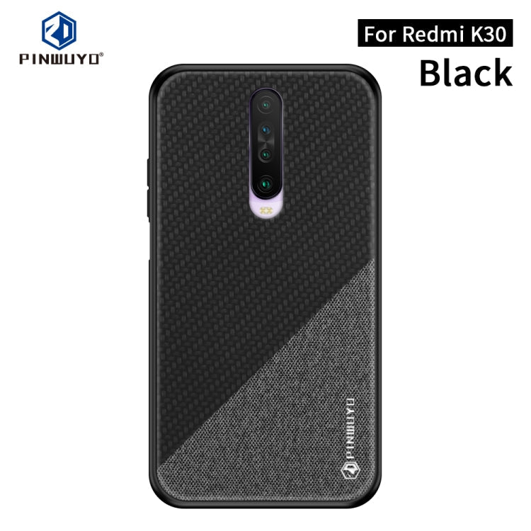 PINWUYO Rong Series  Shockproof PC + TPU+ Chemical Fiber Cloth Protective Cover, For Xiaomi 10 / 10pro, For Xiaomi  RedMi K30