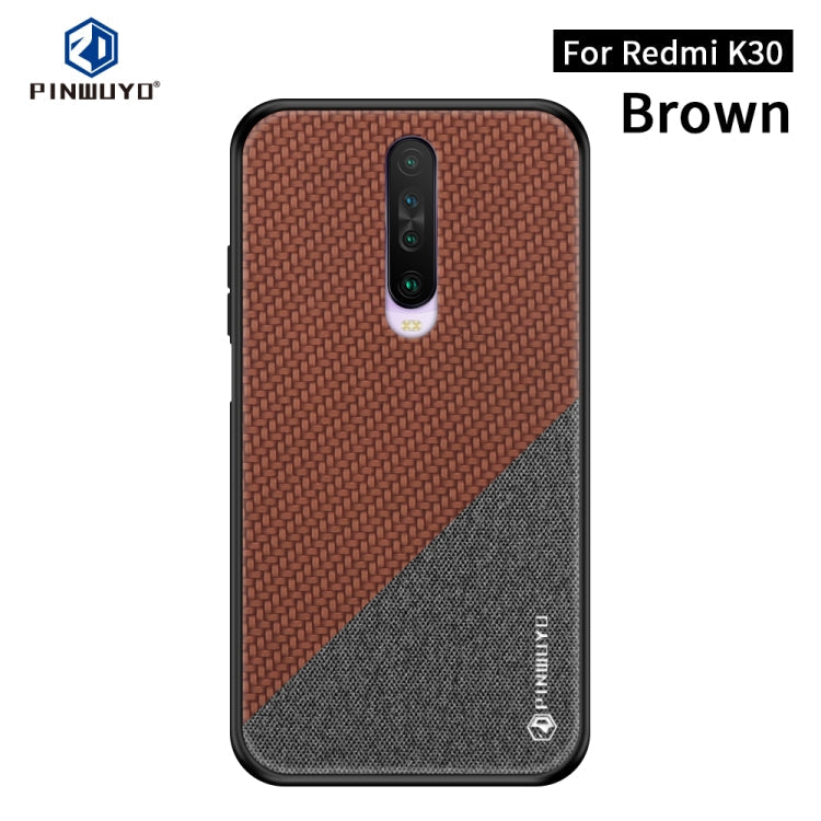 PINWUYO Rong Series  Shockproof PC + TPU+ Chemical Fiber Cloth Protective Cover, For Xiaomi 10 / 10pro, For Xiaomi  RedMi K30