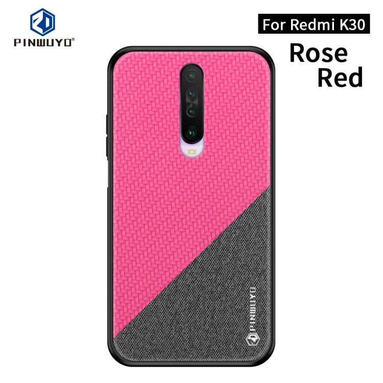 PINWUYO Rong Series  Shockproof PC + TPU+ Chemical Fiber Cloth Protective Cover, For Xiaomi 10 / 10pro, For Xiaomi  RedMi K30