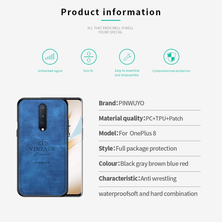 PINWUYO Zun Series PC + TPU + Skin Waterproof And Anti-fall All-inclusive Protective Shell, For Oneplus 8, For Oneplus 8 Pro, For Xiaomi 10 / 10 Pro, For Xiaomi Redmi K30