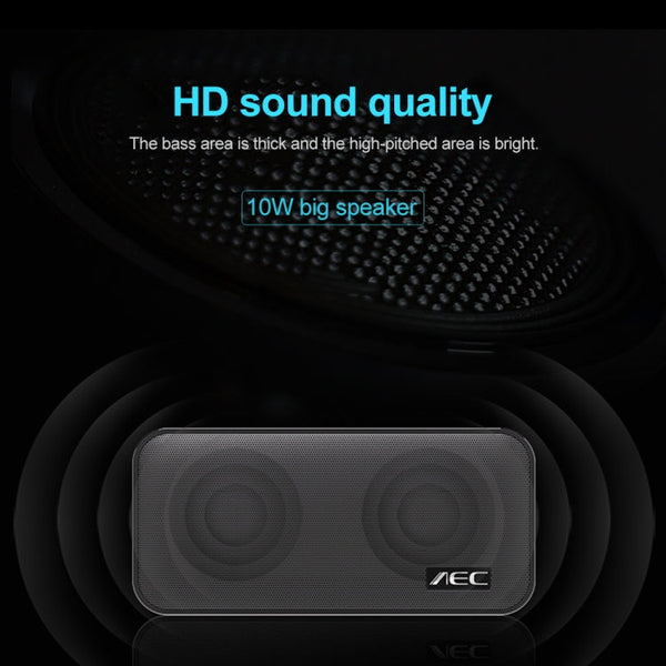 AEC BT-205 Portable Wireless Bluetooth Speaker Stereo Music Loudspeaker Built-in Microphone, Support TF Card