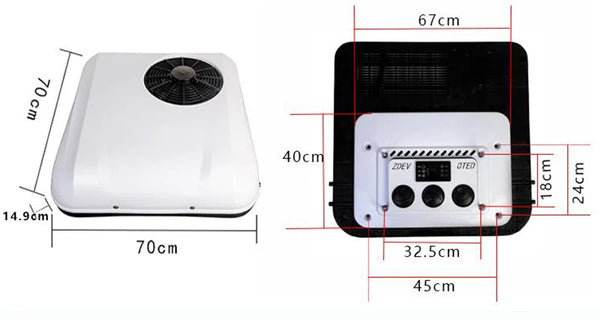 Electric Truck Air Conditioning Systems Parking Air Conditioner 12 Volt 24v Split Parking Cooler For Camper Van Cabin