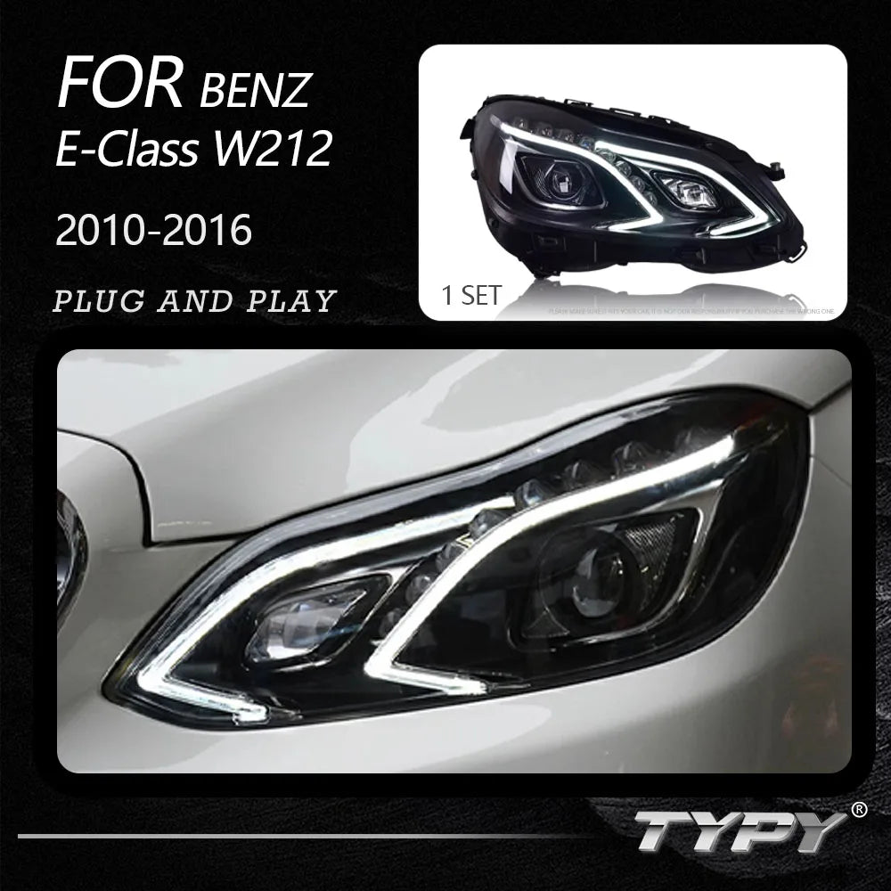 TYPY Car Headlights For Benz E-Class W212 2010-2016 LED Car Lamps Daytime Running Lights Dynamic Turn Signals Car Accessories