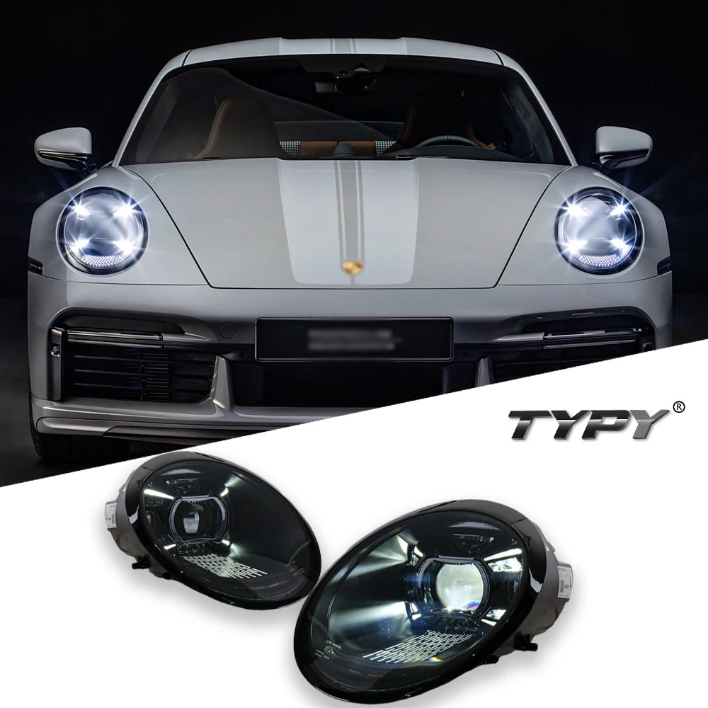 TYPY Headlights Car For Porsche 911 997 Headlight 2005-2012 997.1 997.2 Upgraded Dynamic Turn Car LED Matrix Headlight Assembly