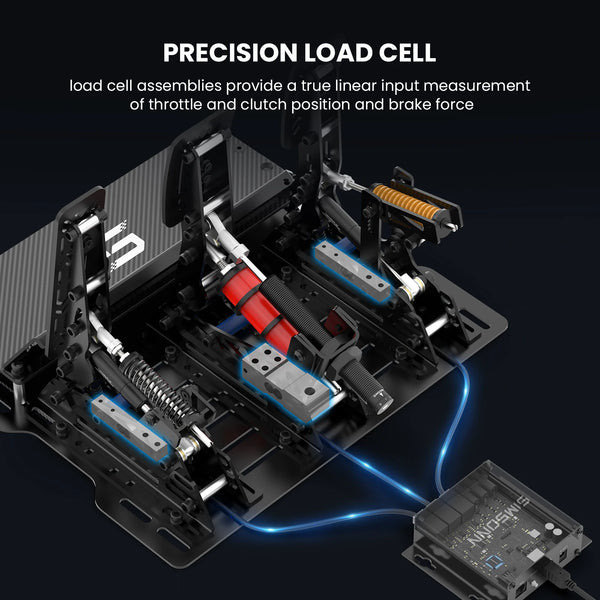 SIMSONN PRO X Ultra Sim Pedals PC Sim Racing Simulator Pressure Sensor Load Cell Pedal HE Hydraulic Pedal for PC Cockpit Pedal