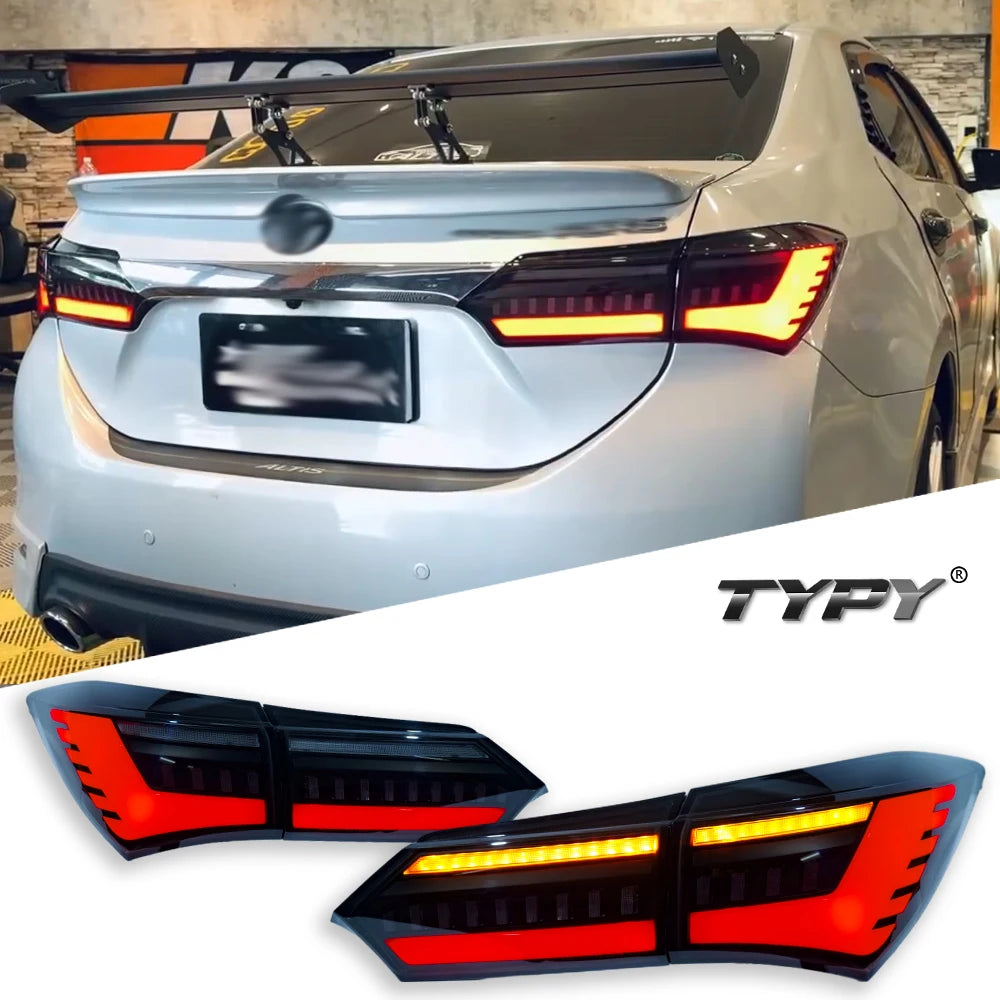 TYPY Car For Toyota Corolla Taillight 2014-2018 Upgrade Modified to New DRL Dynamic Turn Signal LED Taillight Auto Accessories