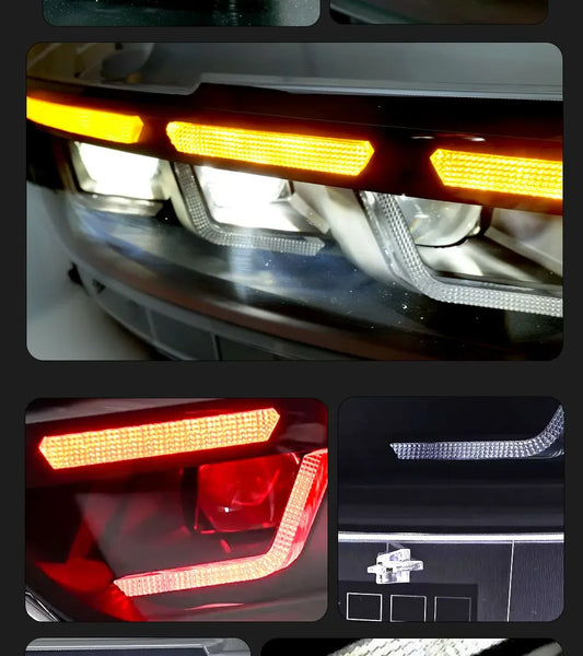 TYPY Car Lights For Ford Mustang RGB 2015-2017 Headlight LED Projetor head Lamp Daytime Running Light Automotive Accessories