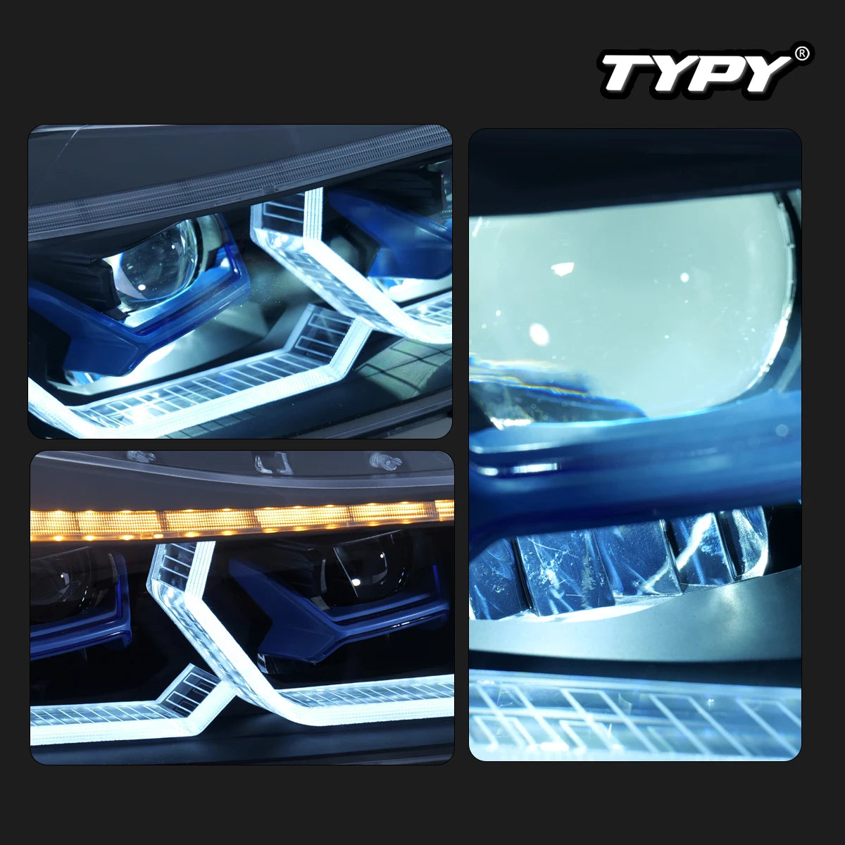 TYPY Car Lights For BMW 3 Series 2005-2012 E90 RGB Headlight LED Projetor head Lamp Daytime Running Light Automotive Accessories