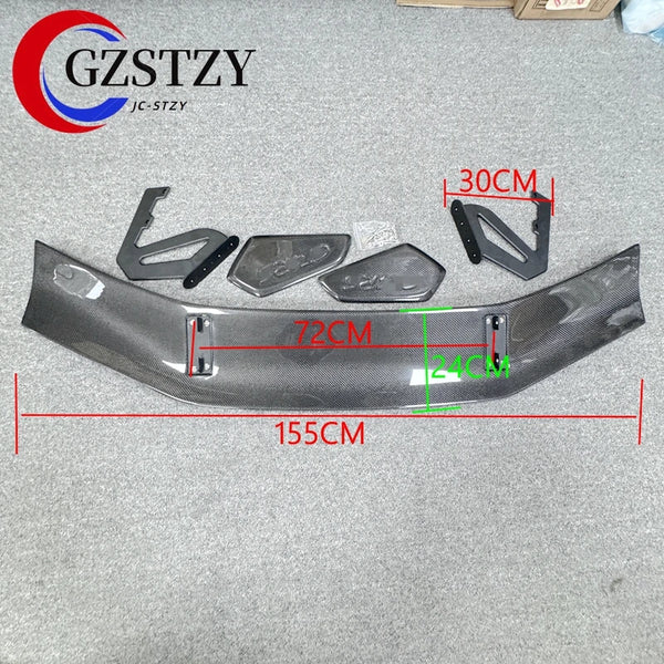 Carbon Fiber Rear Spoiler Tail Wings For Porsche Cayman 718 987 997 981 Boxster GT4 2010-2021 Car External Decoration GT4 Style
