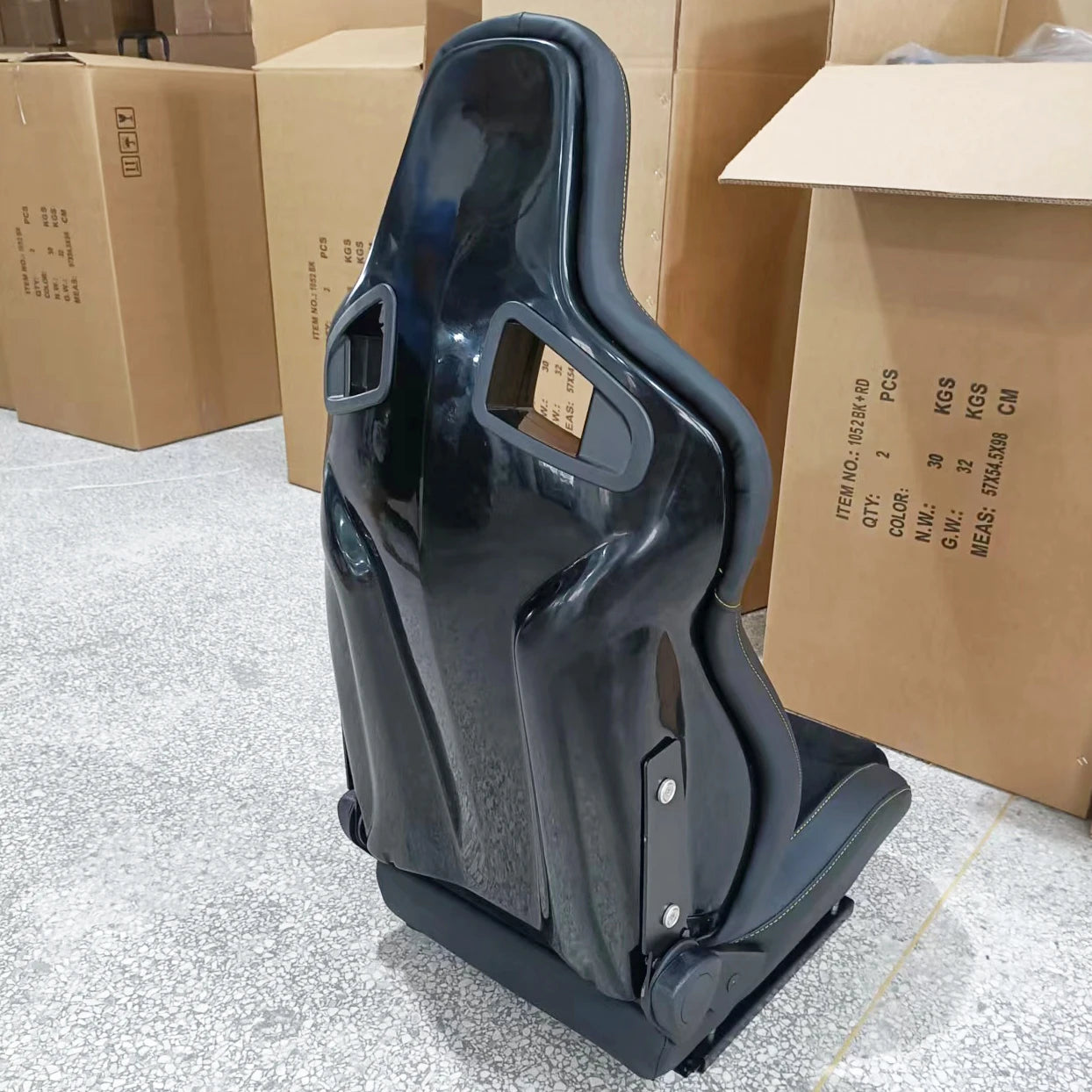 Customizable racing seats High quality Universal Slider Black Suede Fiberglass Back Bucket Racing Seats