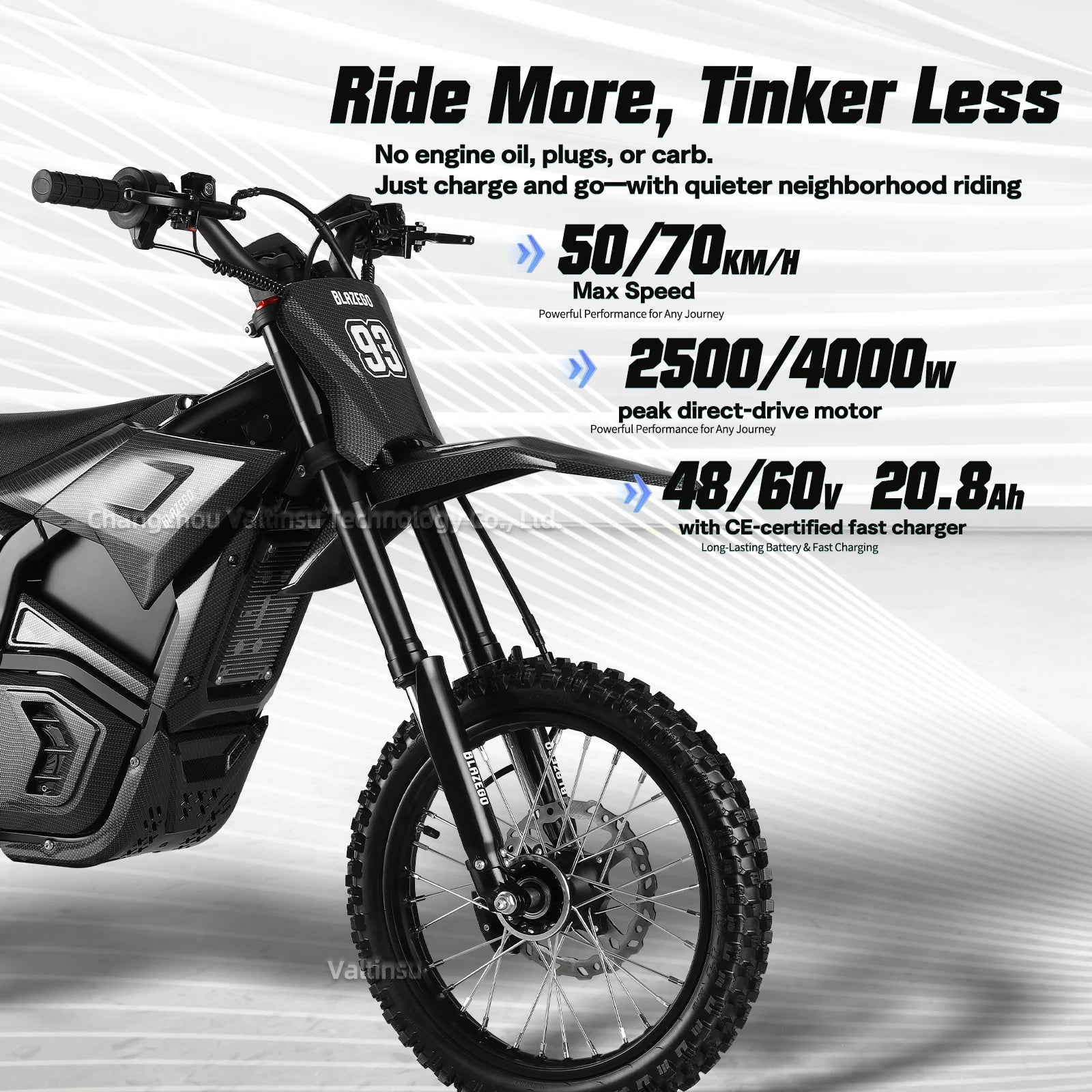 VALTINSU EM-5 48V 2500 W Off-Road Electric Dirt Bike All Terrain Electric Pit Bike