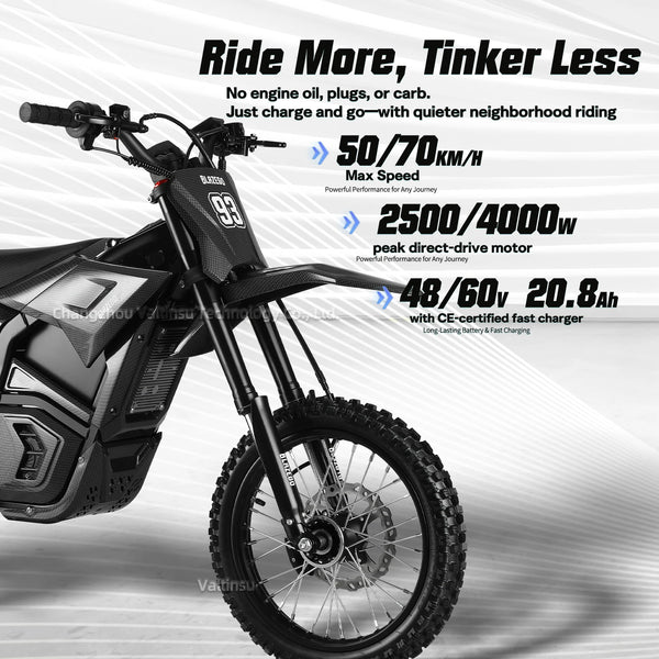 VALTINSU EM-5 48V 2500 W Off-Road Electric Dirt Bike All Terrain Electric Pit Bike