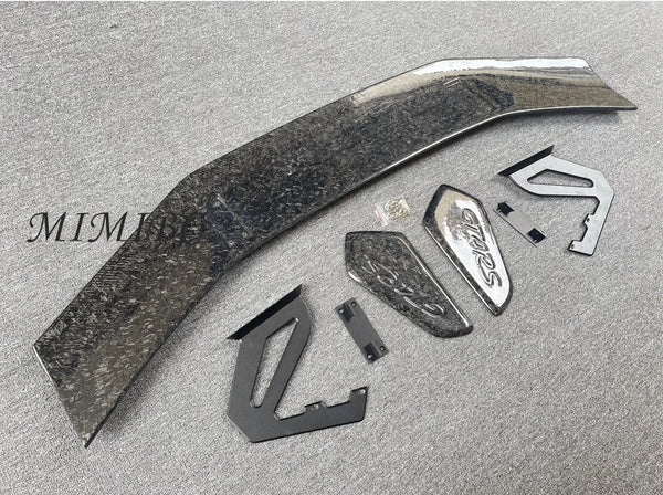FOR Porsche Cayman 718 981 Boxster GT4 RS Style Car External Decoration Rear Trunk Wing Carbon Fiber Rear Spoiler Tail Wings