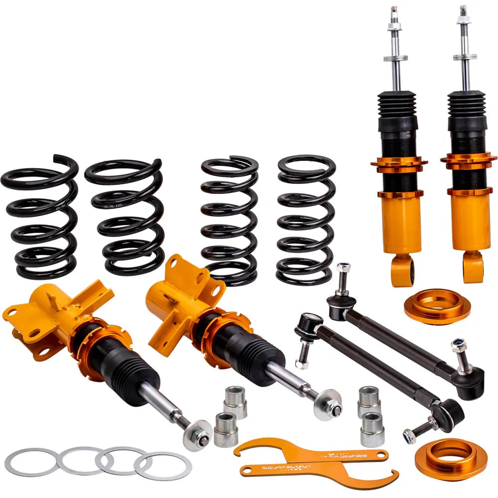 Coilover for Chevrolet Camaro 2010-2015, 24 Level Adjustable Damper Coilovers Suspension Kit Strut, Coil Spring Shock Absorber