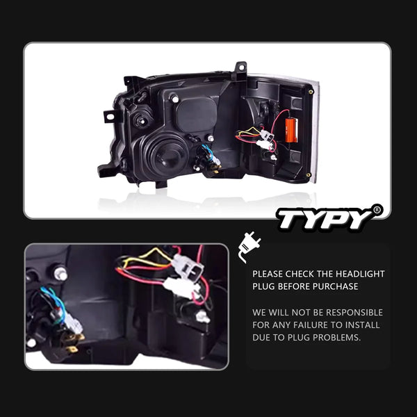 TYPY Car For Toyota Hiace Headlight 2005-2018 Upgrade Modified to New DRL Dynamic Turn Signal LED Headlight Auto Accessories