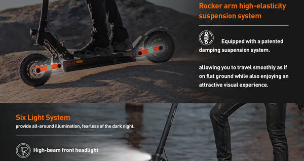 Joyor S10-S-Z Adult E-scooter 1000W*2 Motor 60V18Ah Escooter 10 Inch Off Road Tire Off Road Electric Scooter