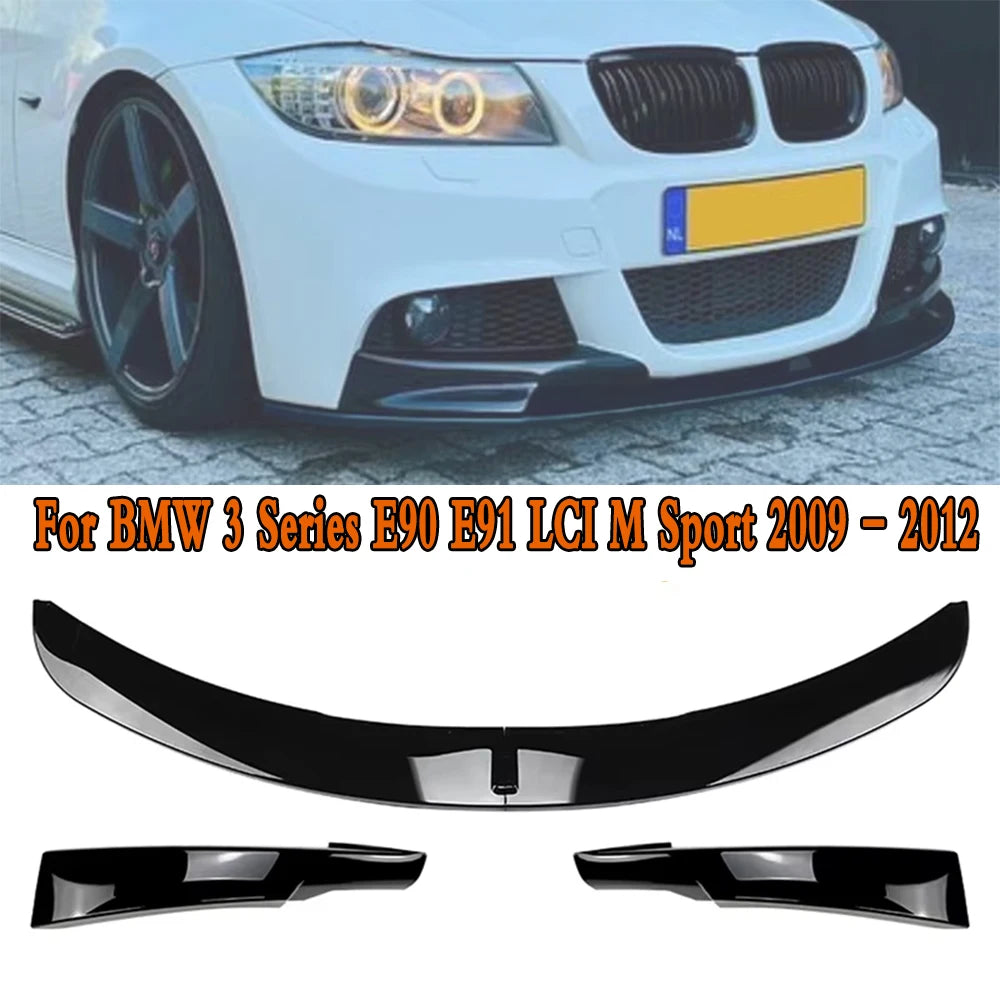 Car Front Bumper Lip Splitter Diffuser Body Kits For BMW 3 Series E90 E91 LCI M Sport 2009 - 2012 Spoiler Bumper Guard Protector