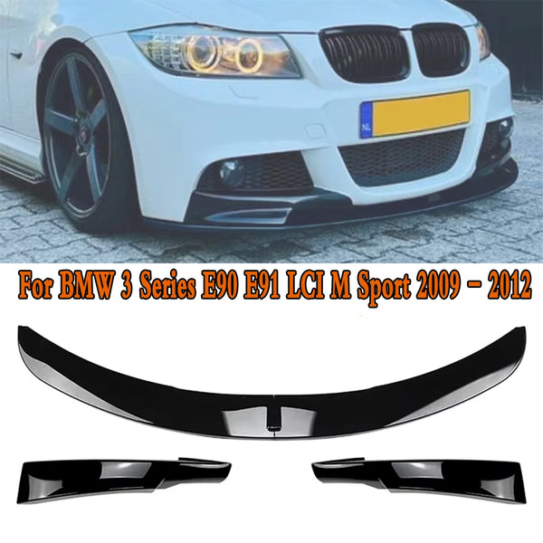 Car Front Bumper Lip Splitter Diffuser Body Kits For BMW 3 Series E90 E91 LCI M Sport 2009 - 2012 Spoiler Bumper Guard Protector