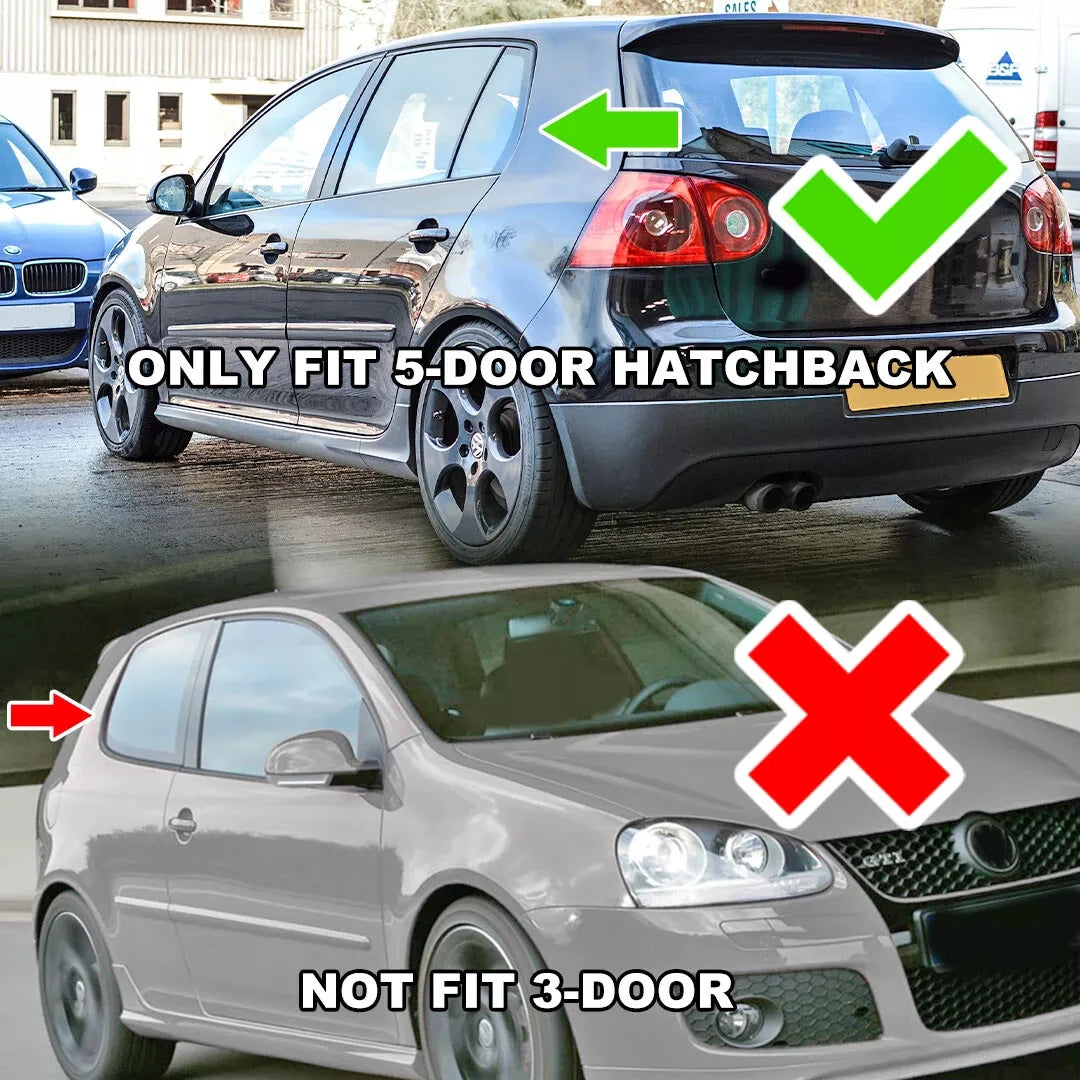 For VW Golf 5 Golf 6 Golf 7 MK5 MK6 MK7 MK7.5 2003-2020 Rear Side Window Trim Spoiler 1Pair Window Shutter Cover Louver Air Vent