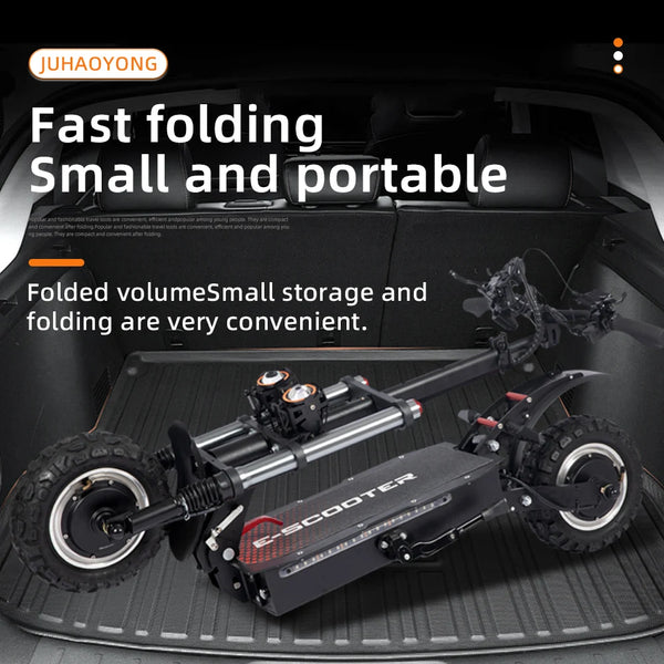 FREEBOY J30max Adult Foldable Escooter 3000W*2 Electric Scooter 60V38AH 11 INCH OFF-ROAD TIRE E-Mountain Scooter