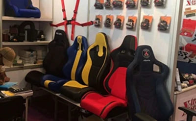 Pair Of Universal Fiberglass Black Green Suede Bucket Racing Seat Come With Double Slider1022