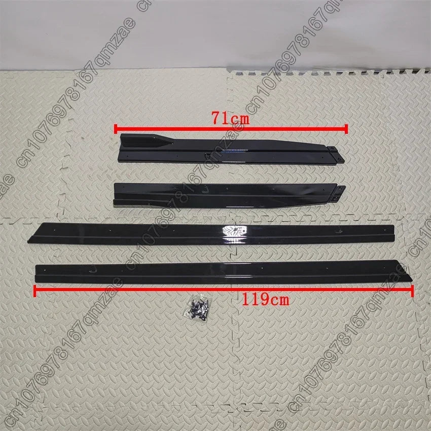 4pcs Car Side Skirt 1.90m Winglet Splitters Lip Side Spoiler For VW Golf 7 7.5 MK7 MK7.5 R GTI R-Line 2013-2019 Side Bumper Lip