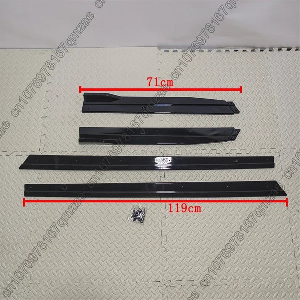 4pcs Car Side Skirt 1.90m Winglet Splitters Lip Side Spoiler For VW Golf 7 7.5 MK7 MK7.5 R GTI R-Line 2013-2019 Side Bumper Lip