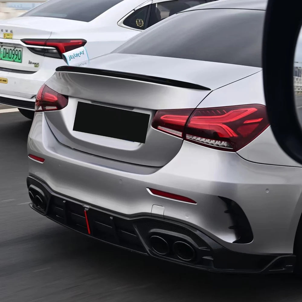 1 Pcs Car ABS Universal 1.2M BlackSpoiler  Accessory Car Spoiler Soft Auto Rear Roof Trunk Spoiler Rear Wing Lip Trim Sticker