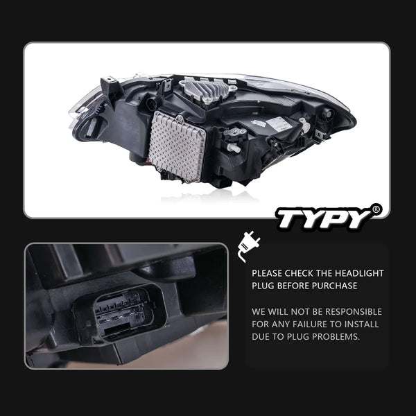 TYPY New LED Head Lamp Upgrade Modified For BMW 2 Series F22 RGB Headlight 2014-2019 Dynamic Signal Head Lamp Auto Accessories