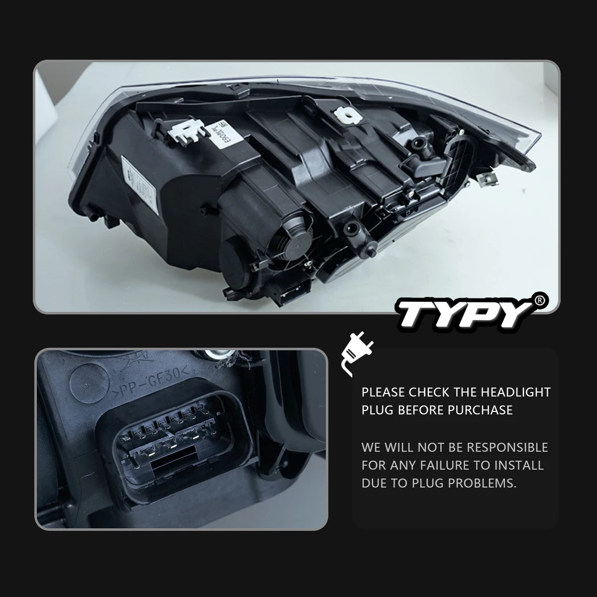 TYPY Car Lights For BMW 3 Series 2005-2012 E90 RGB Headlight LED Projetor head Lamp Daytime Running Light Automotive Accessories