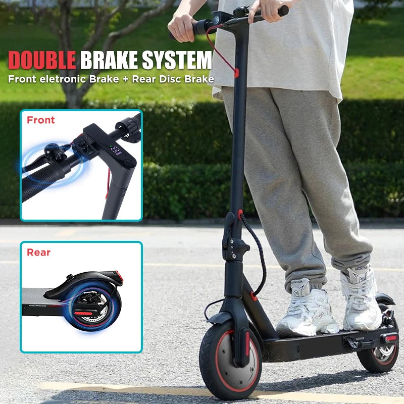 30KM Electric Scooter Adult 350W Foldable Electric Scooter 8.5 Inch Tire 36V/10.5ah E-scooter Dual Brake System Waterproof E9pro