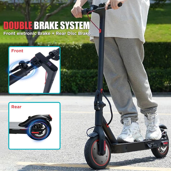30KM Electric Scooter Adult 350W Foldable Electric Scooter 8.5 Inch Tire 36V/10.5ah E-scooter Dual Brake System Waterproof E9pro
