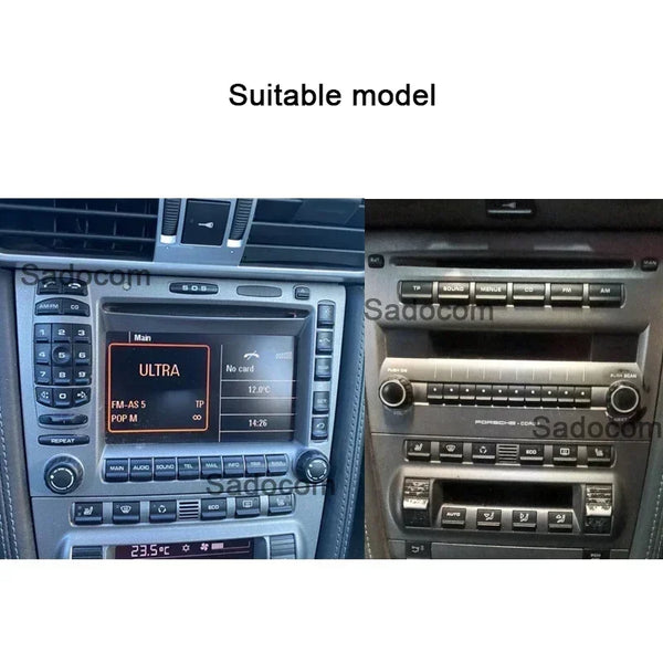 Grey 720P CarPlay 8" Android 14.0 Car DVD player 8 Core 4GB DSP multimedia GPS autoradio For Porsche 911 997 987 Cayman Boxster