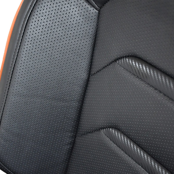 Tiypeor Double Slide Modified Car PVC Leather Race Seats Reclining Universal Racing Seat