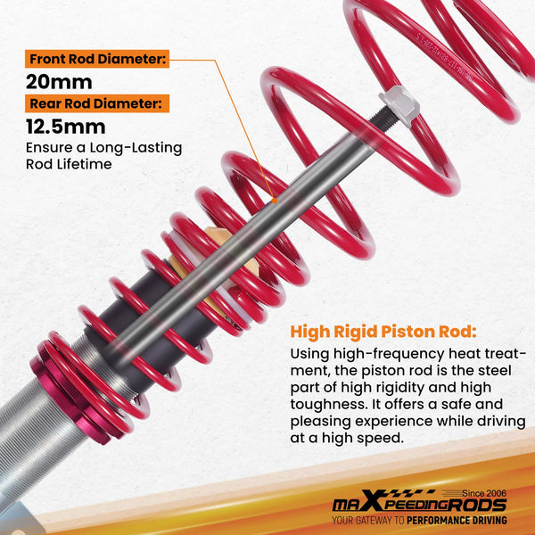 Coilovers Spring Suspension Struts for VW Polo MK4 9N For SKODA FABIA MK1 Saloon (6Y3) 10/1999-12/2007 notchback