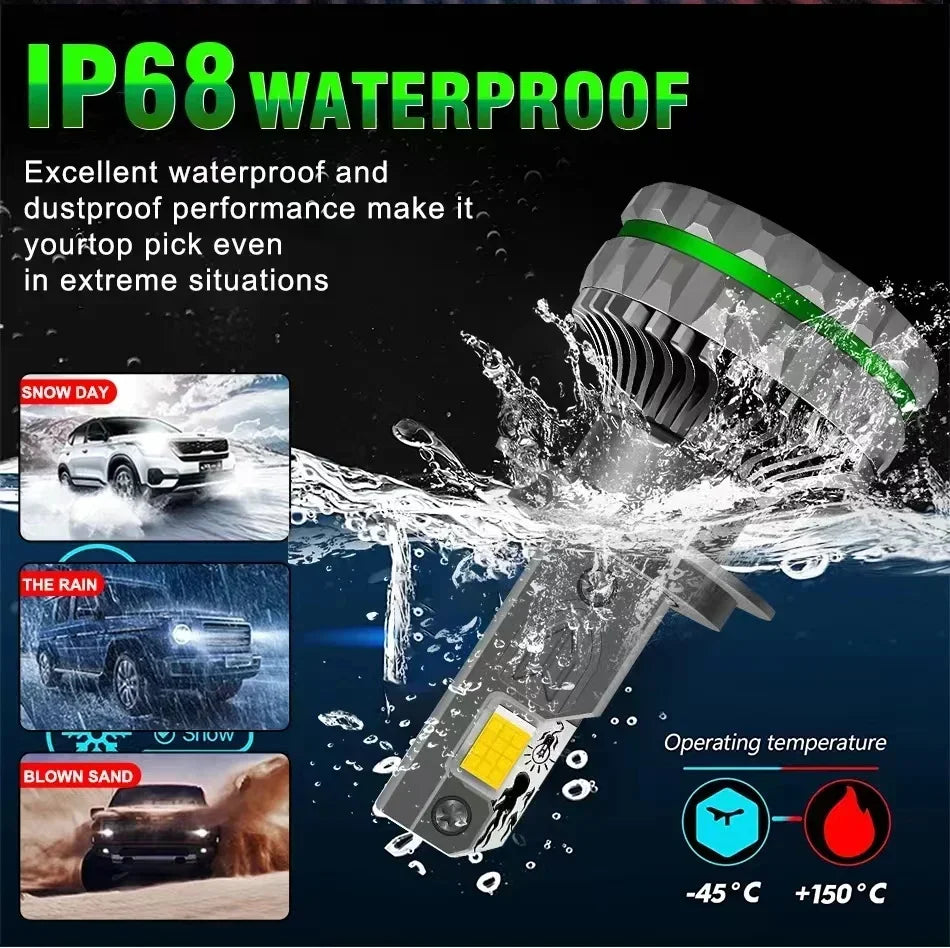 JUZIXING Auto LED Headlights for 5000W Powerful Lamp Projector  6000K Canbus No Errors Car Light Super H1 H9 9005 HB3 9006 HB4