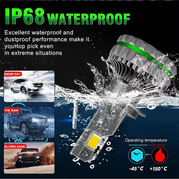 JUZIXING Auto LED Headlights for 5000W Powerful Lamp Projector  6000K Canbus No Errors Car Light Super H1 H9 9005 HB3 9006 HB4