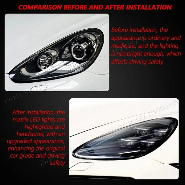 For Porsche Cayenne Headlights 958.1 958.2 2011-2018 Upgrade to 2024 Front Head Lights Car Lamp Accessory