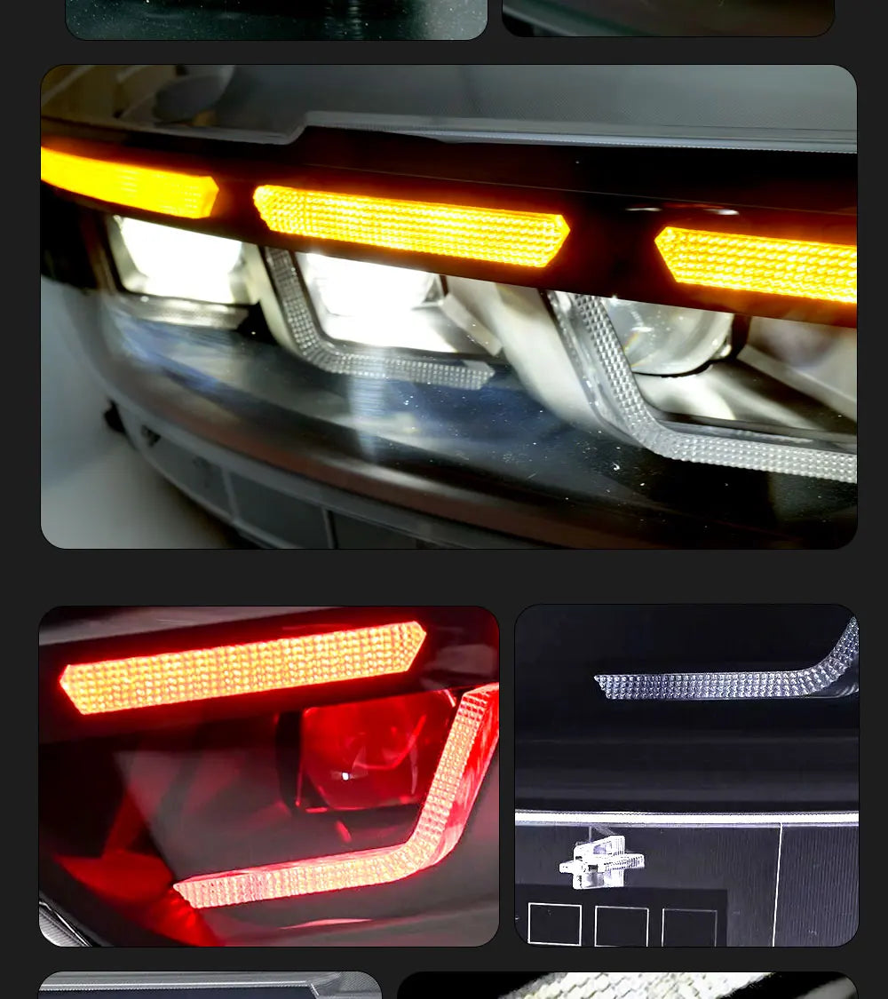 TYPY Car Lights For Ford Mustang RGB 2015-2017 Headlight LED Projetor head Lamp Daytime Running Light Automotive Accessories