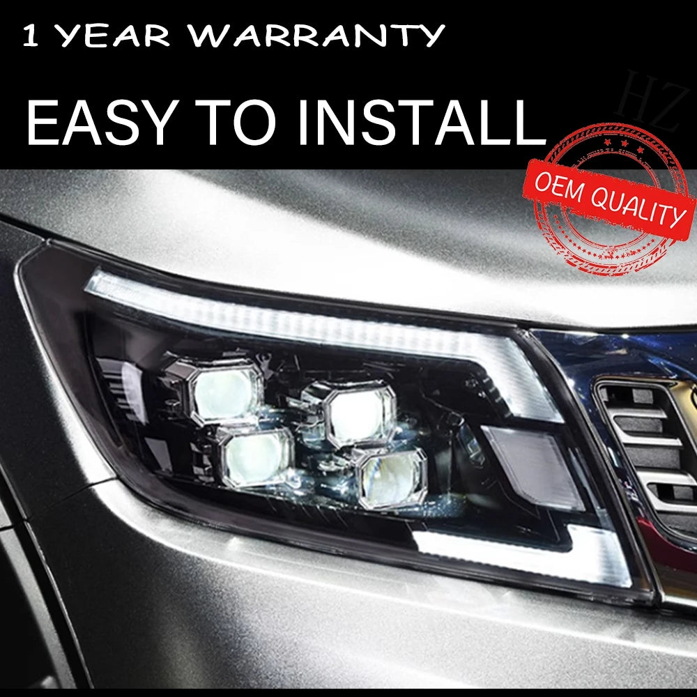 Headlights For Navara 2014-2021 Car автомобильные товары  12V H7 LED DRL Hella Xenon Lens Hid Nissan NP300 Tools Car Accessories